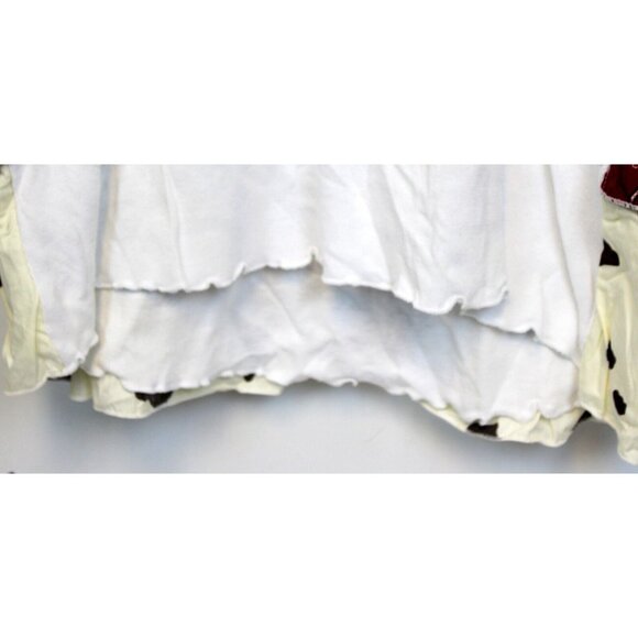 Ann Loren by JE Designs Girls 2pc Set sz 9/10 Western Ruffle Layer Cow Bandana - Picture 7 of 13